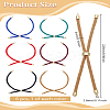 6Pcs 6 Colors Nylon Twisted Cord Bracelet Making MAK-LP0001-09-2