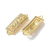 Rack Plating Brass Clear Cubic Zirconia Saint Connector Charms KK-C084-36B-G-2