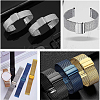 18Pcs 3 Styles Smooth Surface 201 Stainless Steel Watch Band Clasps STAS-UN0051-84-6