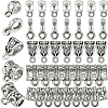 300Pcs 5 Styles Tibetan Style Alloy Tube Bails TIBE-SP0001-03AS-1