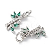 Rack Plating Brass Pave Cubic Zirconia Charms KK-G464-08P-3