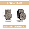 12Pcs 2 Colors Alloy & Iron Buttons DIY-DC0002-67-2