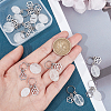 18Pcs Natural Quartz Crystal Keychains HJEW-CA0001-20-3
