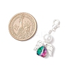 Heart Angel Glass & Glass Pearl Pendant Decorations HJEW-JM03773-03-3