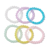 6Pcs 6 Colors 8mm Round Imitation Jade Glass Beaded Stretch Bracelet Sets BJEW-JB10774-4