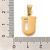 Ion Plating(IP) 304 Stainless Steel Rhinestone Pendants STAS-U035-01G-U-3