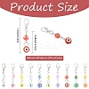 20Pcs 10 Colors Acrylic Evil Eye Pendant Decorations HJEW-YW00202-2