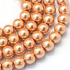 Baking Paint Glass Pearl Round Bead Strands HY-Q003-10mm-33-1