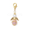 Luminous Acrylic & Handmade Glass Seed Beaded Pendants Decorations HJEW-MZ00379-01-2
