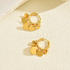 Stainless Steel Flat Round Chandelier Earrings JB5555-3