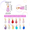 12Pcs 12 Color Glass Charms PALLOY-AB00038-2