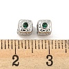 Brass Micro Pave Cubic Zirconia Beads KK-G490-18P-01-3