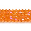 Transparent Electroplate Glass Beads Strands EGLA-A039-T2mm-L23-1