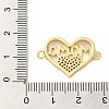 Brass Micro Pave Clear Cubic Zirconia Mama Connector Charms FIND-Z041-12A-3