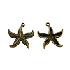 Tibetan Style Alloy Starfish/Sea Stars Pendants LS-TIBEP-Q041-119AB-NR-1
