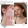 120Pcs Heart & Flower & Star & Square 304 Stainless Steel Ear Stud Components STAS-UN0026-39-5