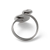 Non-Tarnish 304 Stainless Steel Open Cuff Ring Findings STAS-E124-05F-P-3