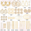 SUNNYCLUE DIY Geometry Dangle Stud Earring Making Kit DIY-SC0020-53-2