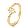 Rack Plating Brass Heart Solitaire Ring RJEW-Z014-02G-3