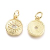 Brass Micro Pave Cubic Zirconia Pendants KK-P187-17E-G-2