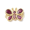 Brass Pave Cubic Zirconia Butterfly Links Connector Charms KK-L268-028G-04-1
