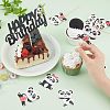 DIY Paper Panda Cake Insert Card Decoration Set AJEW-OC0002-75-2
