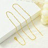 2mm Rack Plating Brass Twisted Chain Necklaces for Women Men MAK-L044-61G-3