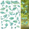 6PCS 2 Styles PVC Stickers Dazzling Color Window Stickers 3D Laser Fish And Mermaid Static Glass Window Stickers JX833A-1