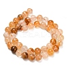 Natural Yellow Hematoid Quartz/Golden Healer Quartz Beads Strands G-F820-K03-8mm-3