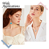 40Pcs 10 Colors Resin Pendants RESI-GO0001-09-5