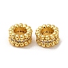 Rack Plating Brass Micro Pave Cubic Zirconia European Beads KK-K377-02G-1