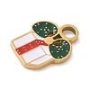 Christmas Themes 304 Stainless Steel Enamel Charms STAS-K312-04G-G-2