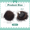 Faux Mink Fur Shoes Buckle Clip AJEW-WH0248-670C-2