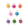 Spray Painted Drawbench Acrylic Round Connector Charms PALLOY-JF03327-1