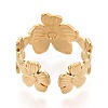 Adjustable Ion Plating(IP) 304 Stainless Steel Cuff Rings for Women RJEW-N052-05G-3