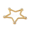 Golden 304 Stainless Steel Rhinestonet Pendants STAS-Q312-02D-G-2