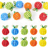 10Pcs 5 Styles Glass Seed Beaded Fruit Pendants PALLOY-TA00221-1