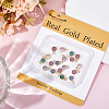 30Pcs Real 18K Gold Plated Brass with Single Cubic Zirconia Charms ZIRC-BBC0002-92-6