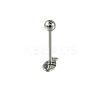 304 Stainless Steel Fish Bone Straight Barbell 15 Gauge Piercing Tongue Rings for Women Men FS-WG89F3B-01-5