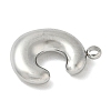 304 Stainless Steel Initial Pendants STAS-S186-12C-P-2