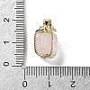 Natural Rose Quartz Gift Box Charms LS-G-P523-01G-01-3