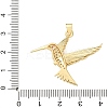 Rack Plating Brass Micro Pave Cubic Zirconia Pendants KK-E072-23G-3