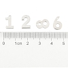 Tarnish Resistant 201 Stainless Steel Number Charms STAS-S035-M-3