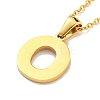 Ion Plating(IP) Initial Letter 304 Stainless Steel Pendant Necklaces NJEW-M199-01G-O-2