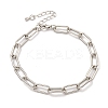Brass Paperclip Chains Bracelets for Women BJEW-G703-09P-1