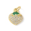 Brass Micro Pave Cubic Zirconia Pendants KK-P294-44G-1