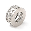Brass Micro Pave Cubic Zirconia European Beads KK-M248-03P-2