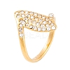 304 Stainless Steel Horse Eye Finger Ring for Women RJEW-C086-27-G-1