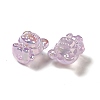 UV Plating Rainbow Iridescent Acrylic Beads PACR-M002-01D-5