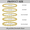 5Pcs Round Brass Beaded Stretch Bracelets for Women BJEW-SW00151-2